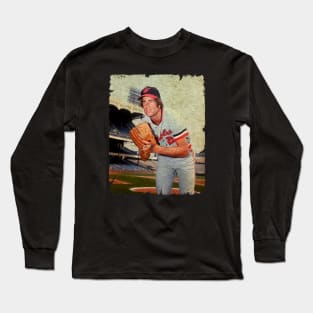 Jim Palmer in Baltimore Orioles Long Sleeve T-Shirt